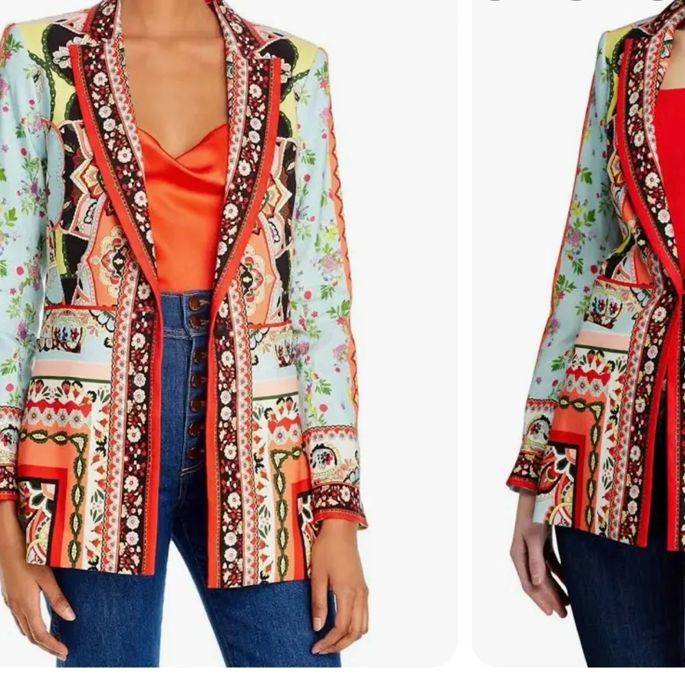 Alice & Olivia Nate Euphoria Colorful Women's Jacket/Blazer EUC size Small - Picture 6 of 6